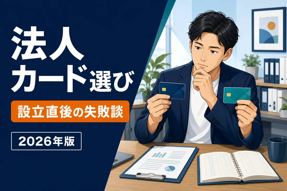 会社設立直後の法人カード選びと法人口座から引き落とせなかった失敗談のアイキャッチ